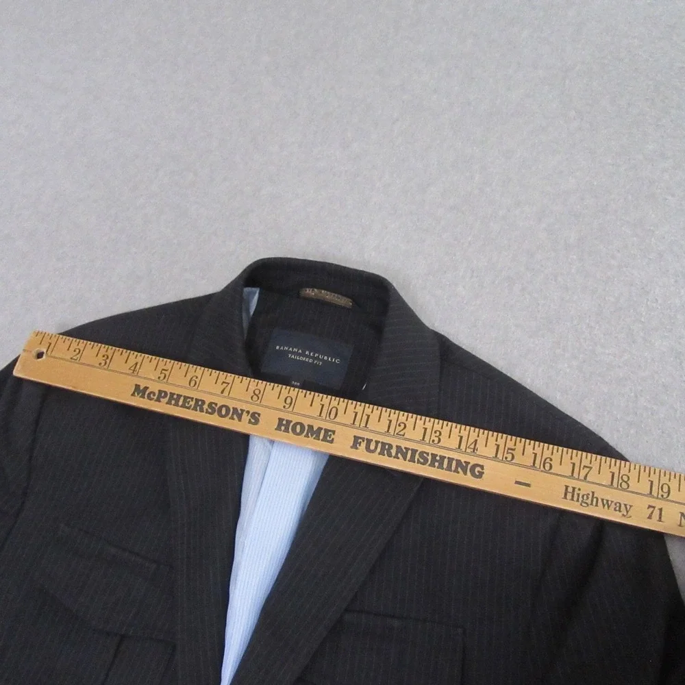 Banana Republic Mens Double Pocket Sport Coat‎ 38R Dark Gray Tailored Fit